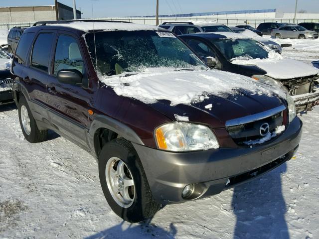 4F2CU08162KM16155 - 2002 MAZDA TRIBUTE LX BURGUNDY photo 1