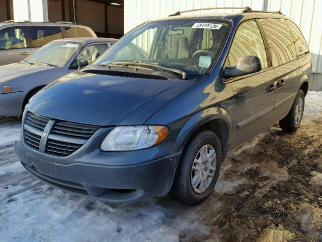 1D4GP25R55B241936 - 2005 DODGE CARAVAN SE BLUE photo 2