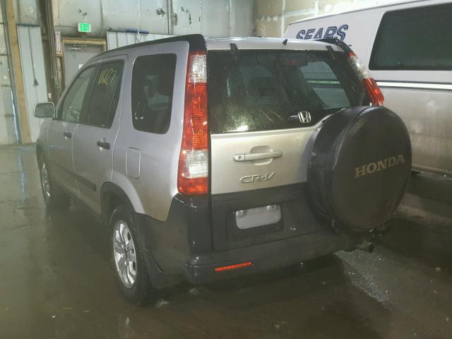 JHLRD78896C062912 - 2006 HONDA CR-V EX SILVER photo 3