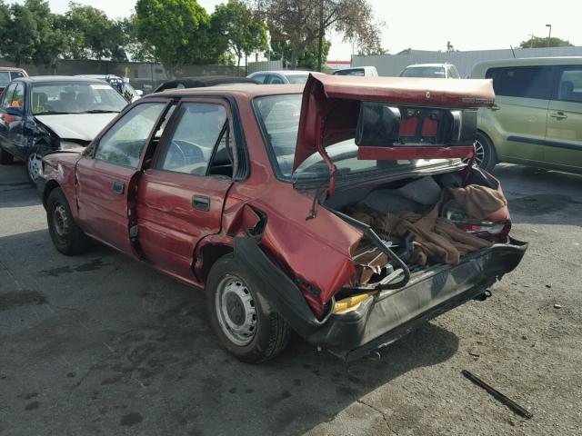 JT2AE91A4L3332875 - 1990 TOYOTA COROLLA BURGUNDY photo 3