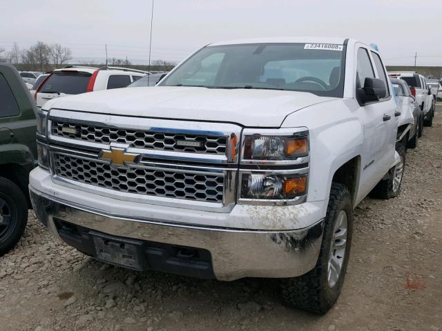 1GCVKREC4EZ349558 - 2014 CHEVROLET SILVERADO WHITE photo 2