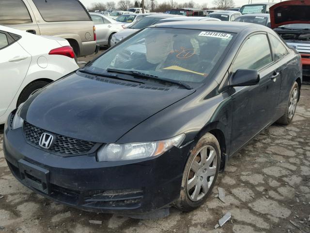 2HGFG1B66AH521381 - 2010 HONDA CIVIC LX BLACK photo 2