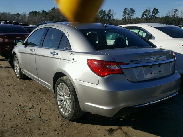 1C3CCBCG6DN649677 - 2013 CHRYSLER 200 LIMITE SILVER photo 3