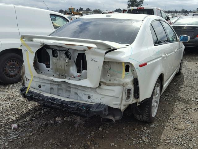 19UUA66208A032979 - 2008 ACURA TL WHITE photo 4