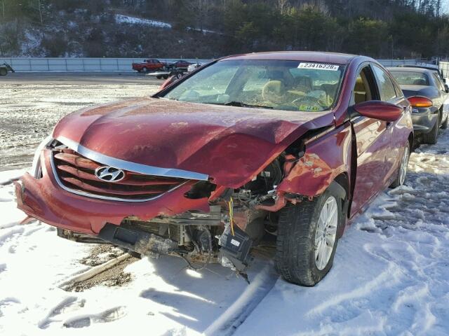 5NPEB4AC3BH027344 - 2011 HYUNDAI SONATA GLS MAROON photo 2