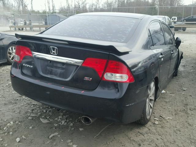 2HGFA55599H708864 - 2009 HONDA CIVIC SI BLACK photo 4