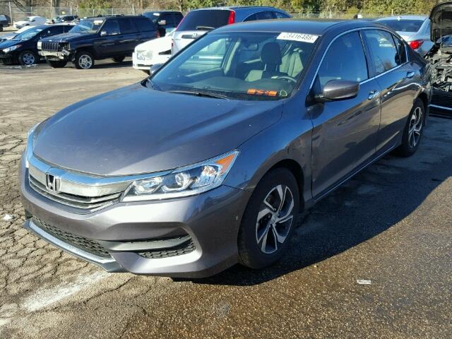 1HGCR2F31HA059632 - 2017 HONDA ACCORD LX GRAY photo 2