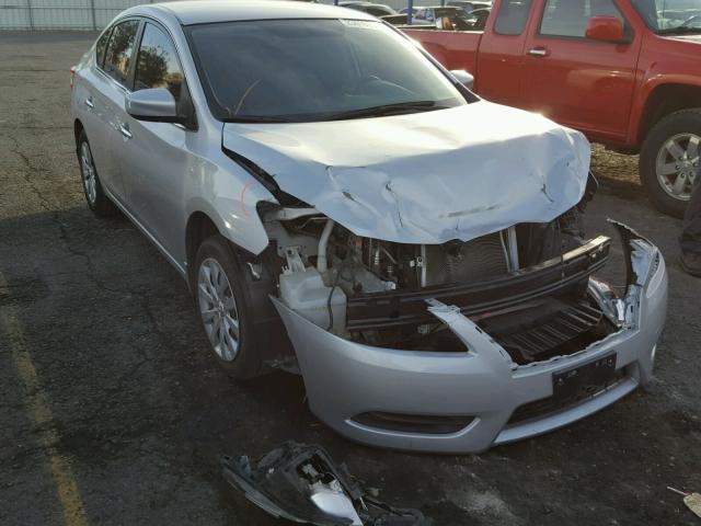 3N1AB7APXEL679307 - 2014 NISSAN SENTRA S GRAY photo 1