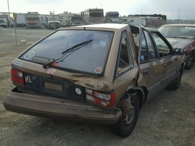 KMHLA31J4JU230956 - 1988 HYUNDAI EXCEL GLS TAN photo 4