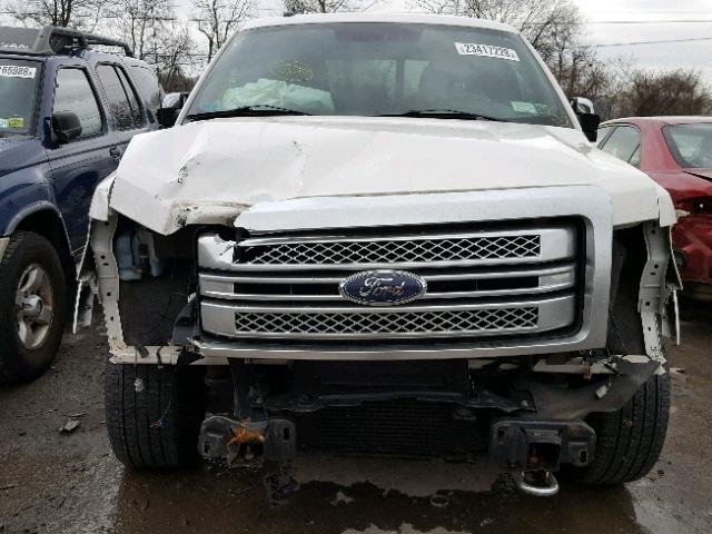 1FTFW1ET2DFC91685 - 2013 FORD F150 SUPER WHITE photo 9