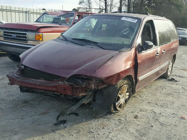 2FMDA52451BB86190 - 2001 FORD WINDSTAR S BURGUNDY photo 2