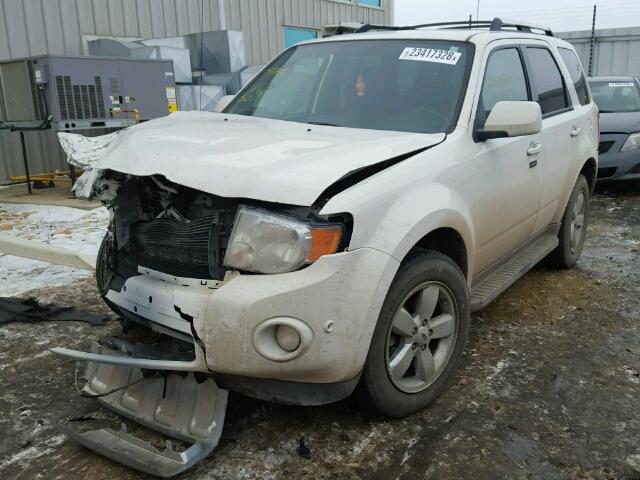 1FMCU9EG4CKB07942 - 2012 FORD ESCAPE LIM WHITE photo 2