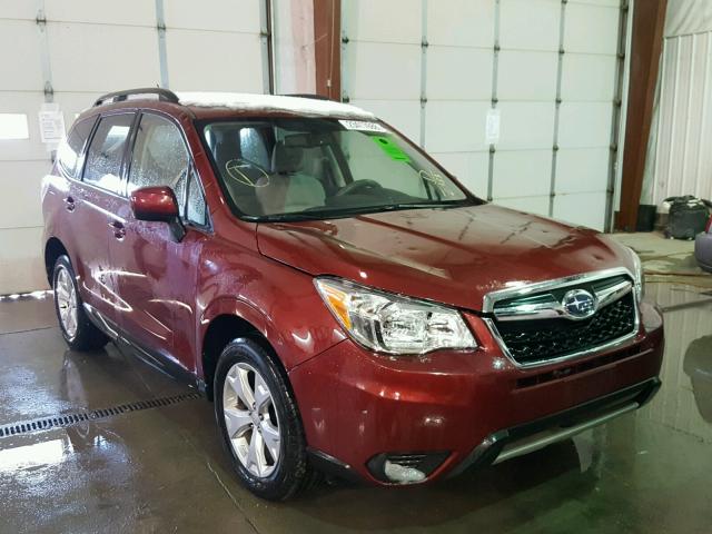 JF2SJADC4FH422333 - 2015 SUBARU FORESTER 2 RED photo 1