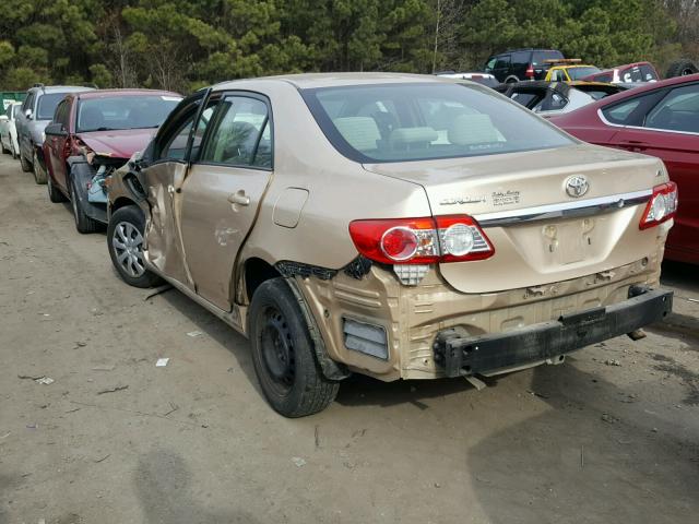 2T1BU4EE3BC753636 - 2011 TOYOTA COROLLA BA GOLD photo 3