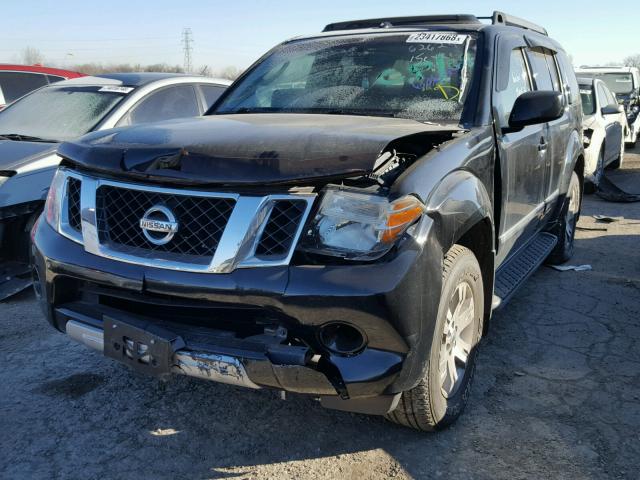 5N1AR18B18C626247 - 2008 NISSAN PATHFINDER BLACK photo 2