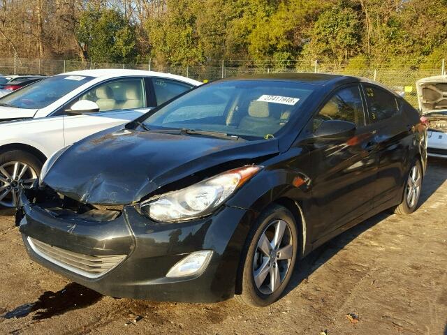 5NPDH4AE5DH232243 - 2013 HYUNDAI ELANTRA GL BLACK photo 2