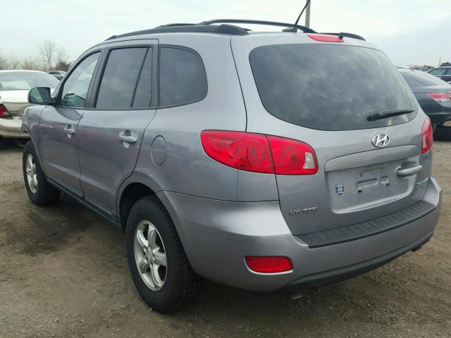 5NMSG73D88H208215 - 2008 HYUNDAI SANTA FE G SILVER photo 3