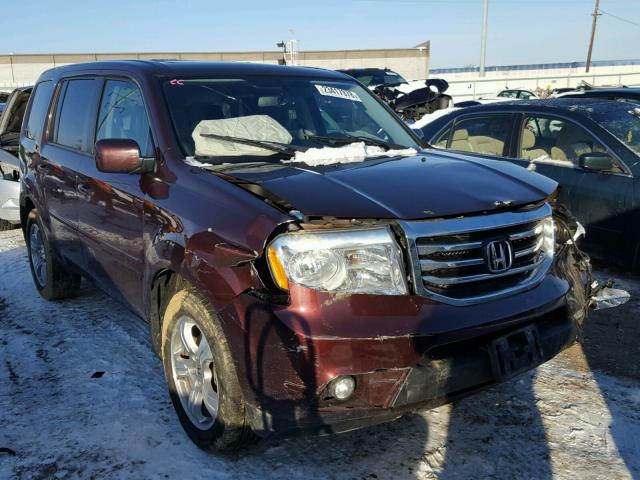 5FNYF4H57DB036557 - 2013 HONDA PILOT EXL BURGUNDY photo 1