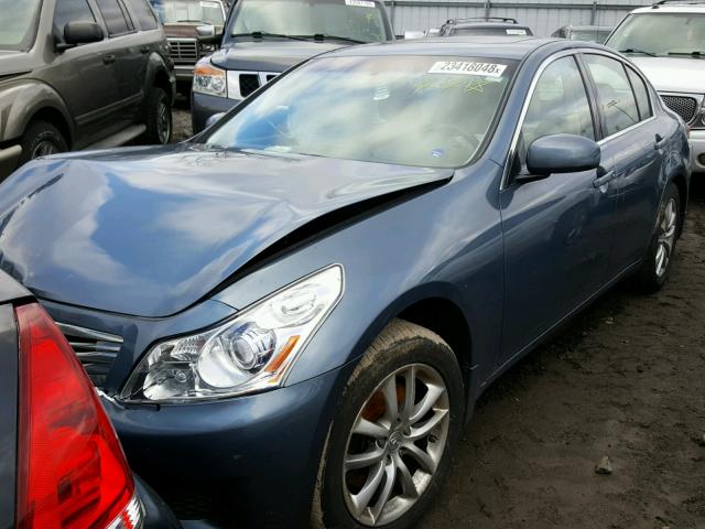 JNKBV61F07M800900 - 2007 INFINITI G35 BLUE photo 2