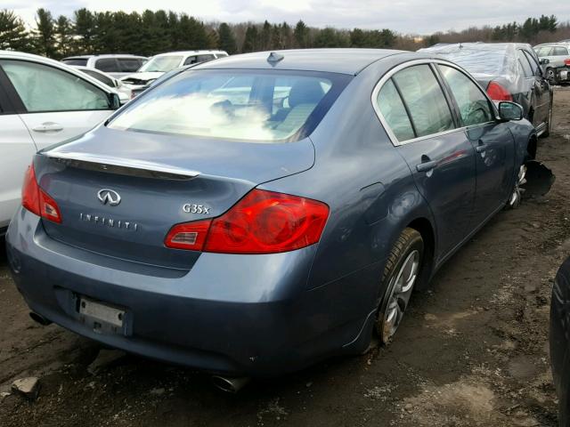 JNKBV61F07M800900 - 2007 INFINITI G35 BLUE photo 4