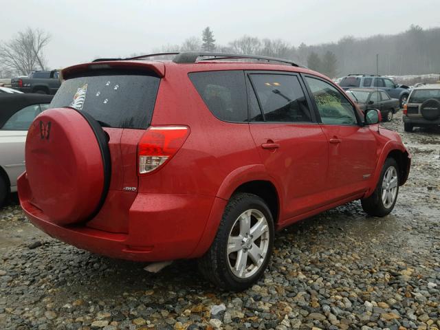 JTMBD32V075104332 - 2007 TOYOTA RAV4 SPORT RED photo 4