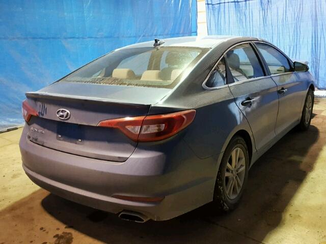 5NPE24AFXGH376907 - 2016 HYUNDAI SONATA SE BLUE photo 4