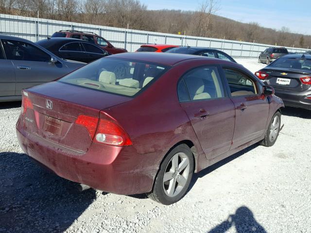 1HGFA16888L088219 - 2008 HONDA CIVIC EX RED photo 4