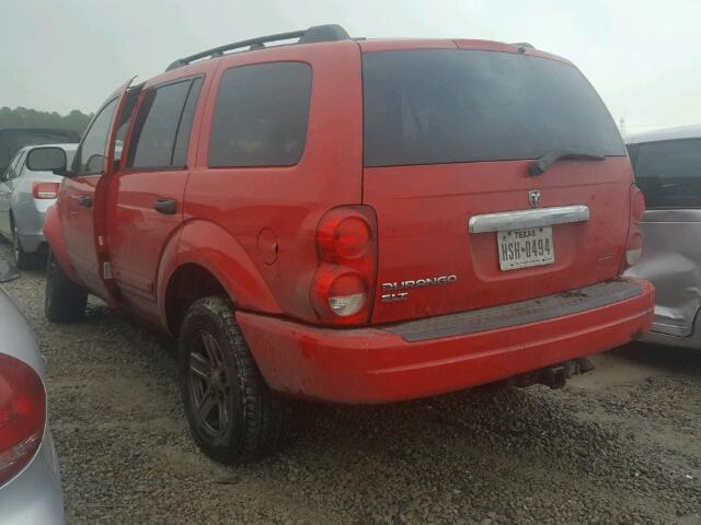 1D4HD48N35F617012 - 2005 DODGE DURANGO SL RED photo 3