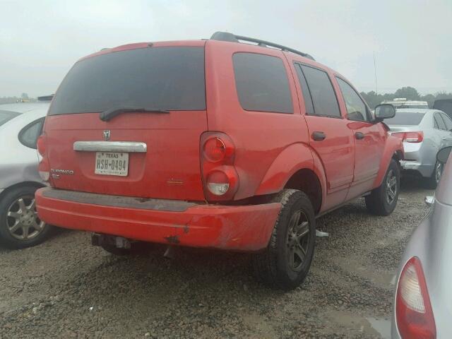 1D4HD48N35F617012 - 2005 DODGE DURANGO SL RED photo 4