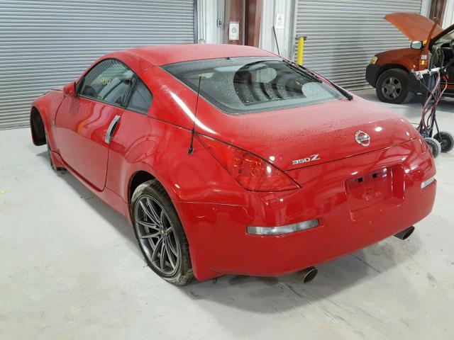 JN1BZ34D48M704416 - 2008 NISSAN 350Z COUPE RED photo 3