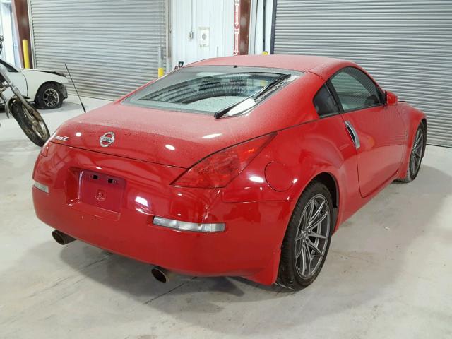 JN1BZ34D48M704416 - 2008 NISSAN 350Z COUPE RED photo 4