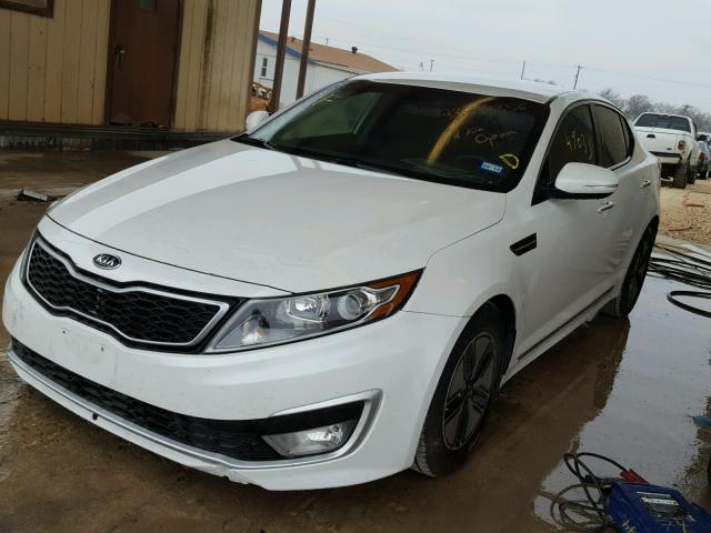 KNAGM4AD6C5012198 - 2012 KIA OPTIMA HYB WHITE photo 2