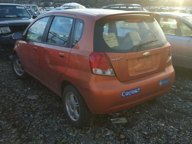 KL1TD666X8B073027 - 2008 CHEVROLET AVEO BASE Turuncu fotoğraf 3
