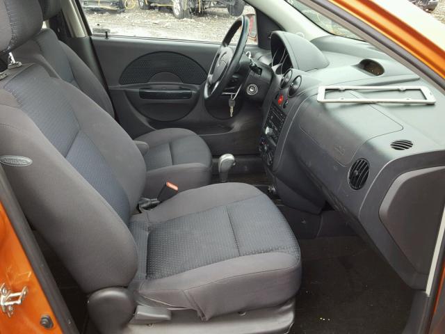 KL1TD666X8B073027 - 2008 CHEVROLET AVEO BASE Turuncu fotoğraf 5