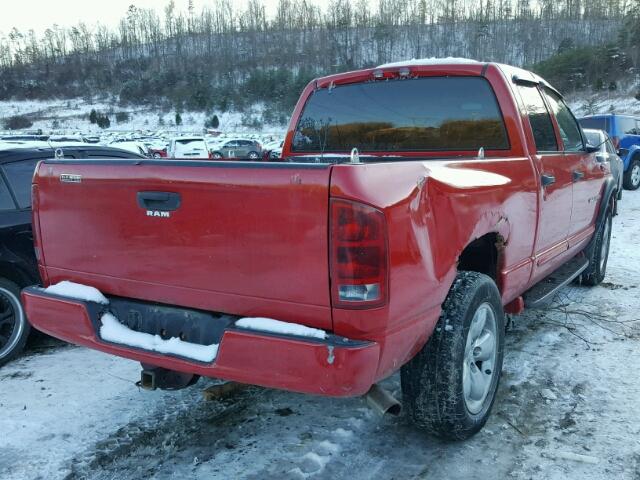 1D7HU18D94S606000 - 2004 DODGE RAM 1500 S RED photo 4