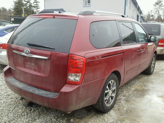 KNDMG4C73E6548009 - 2014 KIA SEDONA LX MAROON photo 4