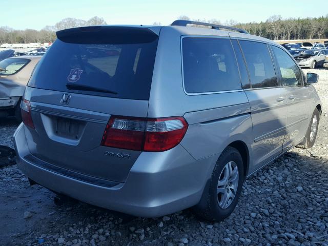 5FNRL38795B046856 - 2005 HONDA ODYSSEY EX SILVER photo 4