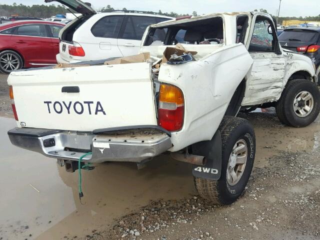 4TAWN72N1VZ299851 - 1997 TOYOTA TACOMA XTR WHITE photo 4