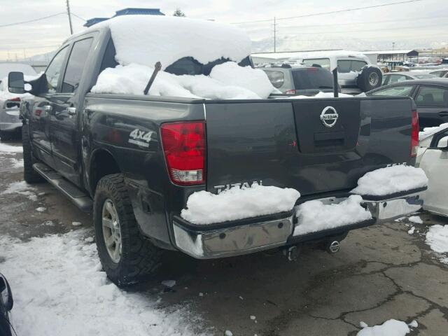 1N6AA07B34N505951 - 2004 NISSAN TITAN XE GRAY photo 3