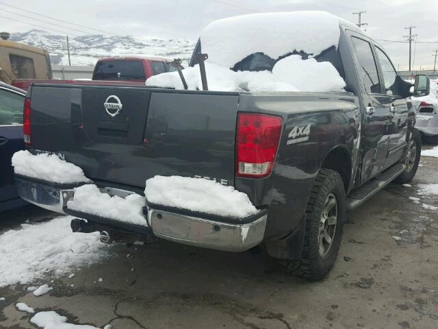 1N6AA07B34N505951 - 2004 NISSAN TITAN XE GRAY photo 4