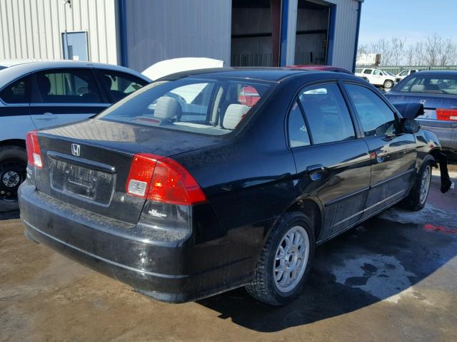 1HGES16555L018736 - 2005 HONDA CIVIC LX BLACK photo 4