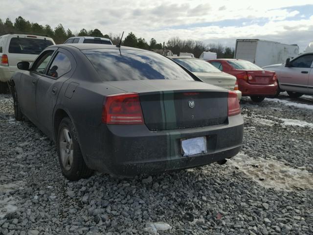 2B3KA43G68H331468 - 2008 DODGE CHARGER BLACK photo 3