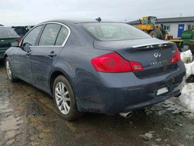 JNKCV61F89M350551 - 2009 INFINITI G37 BLUE photo 3