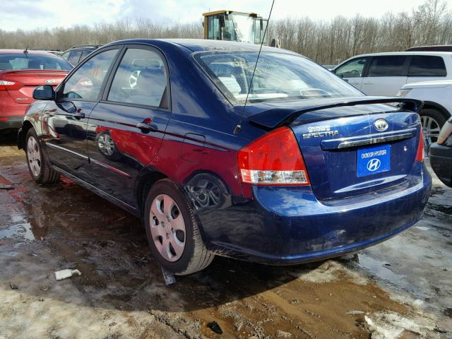 KNAFE221495633949 - 2009 KIA SPECTRA EX BLUE photo 3