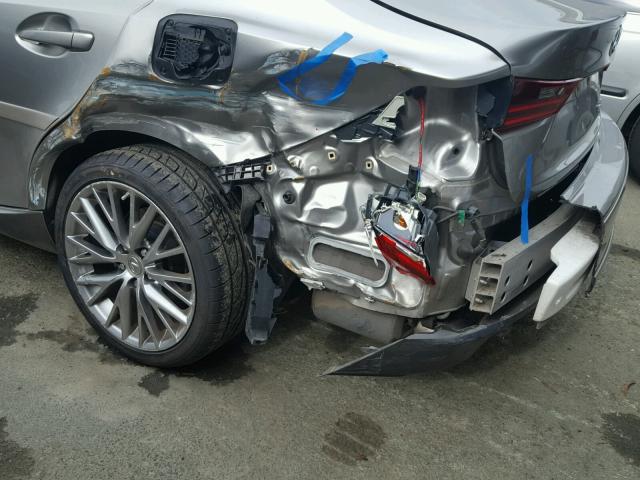 JTHBF1D28E5005156 - 2014 LEXUS IS 250 SILVER photo 9