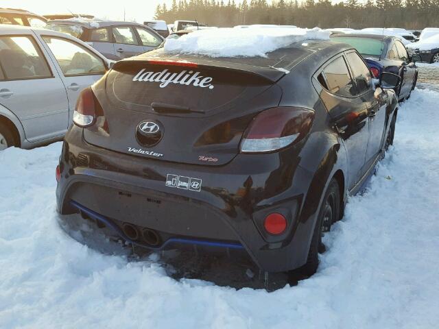 KMHTC6AE0EU204083 - 2014 HYUNDAI VELOSTER T BLACK photo 4