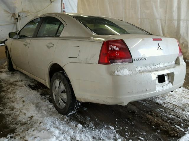 4A3AB36F07E082513 - 2007 MITSUBISHI GALANT ES WHITE photo 3