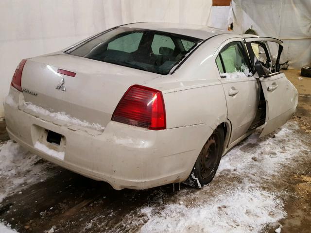 4A3AB36F07E082513 - 2007 MITSUBISHI GALANT ES WHITE photo 4