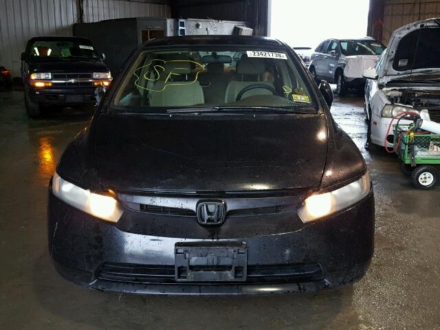 2HGFA16566H525182 - 2006 HONDA CIVIC LX BLACK photo 9