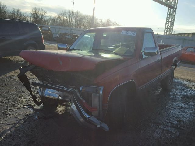 1GTEC14H4ME511447 - 1991 GMC SIERRA C15 RED photo 2